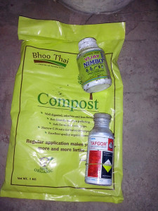 rooftop kitchen garden India - compost