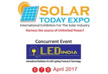 Bengaluru to host Solar Today Expo 2017 along with LED India Solar Today Expo