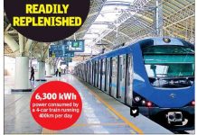 Chennai Metro Trains save energy through Regenerative Braking