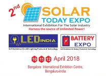 Bengaluru to host Solar Today Expo 2018 with LED India & Battery Expo Solar Today Expo