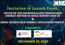 CLEAN Network to unveil India Renewable Energy Appliances Portal & DRE Sector Report Eco Ideaz