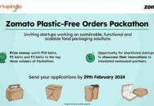 Zomato & Startup India Invite Startups to Take Part in Plastic-Free Orders Packathon