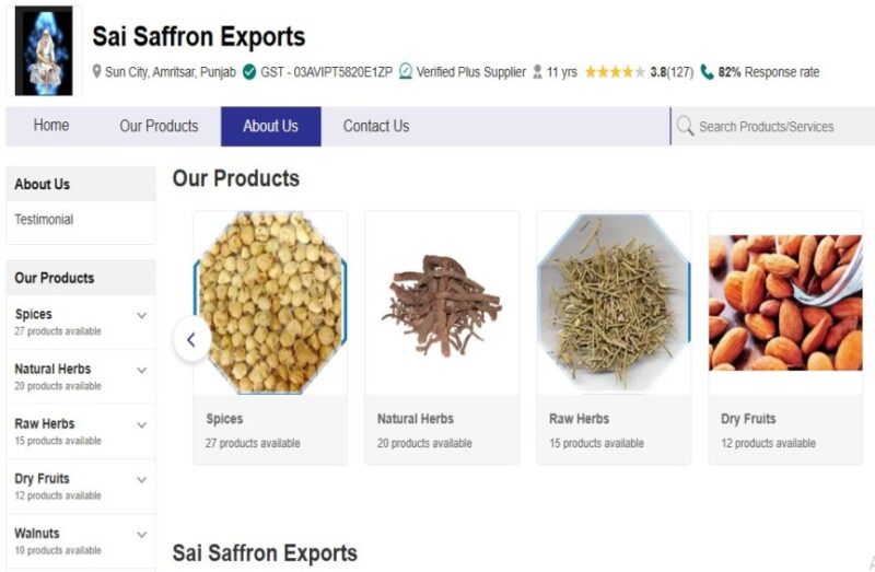 SAI SAFFRON export