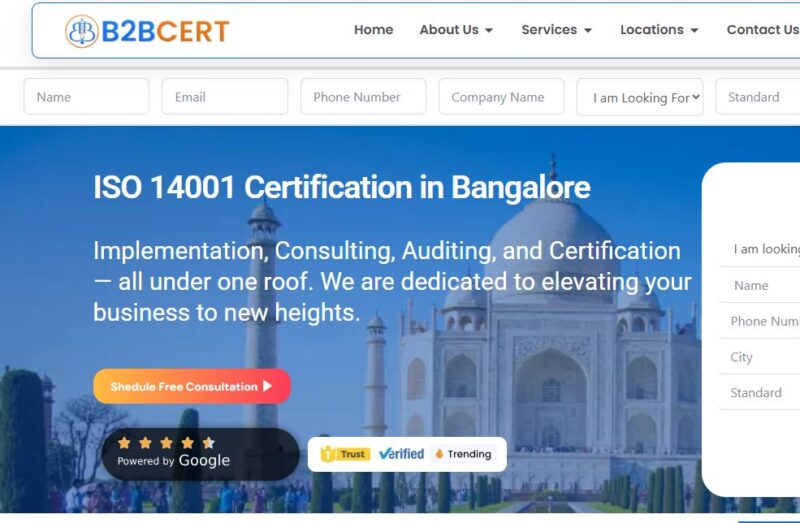 B2BCERT ISO 14001 Certification